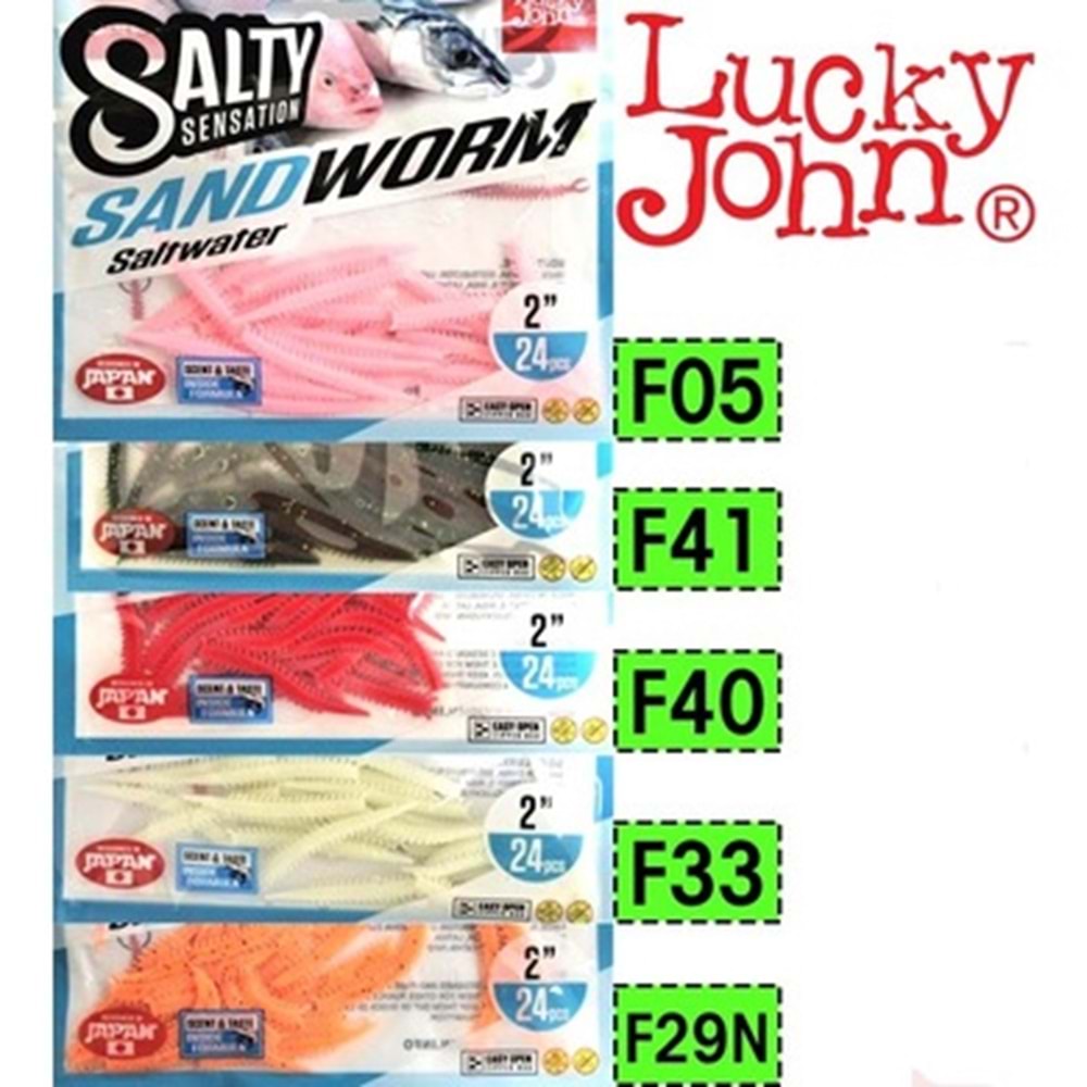Lucky John Salty Sand Worm 2.5'' Kokulu Lrf Yemi