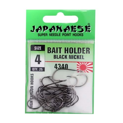 JAPANESE BAIT HOLDER 4340 Serisi Olta İğnesi BLACK NICKEL